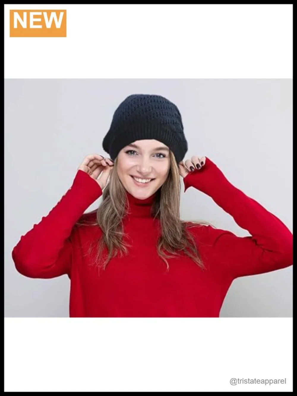 Crochet Beanie Hat Women Slouchy Lightweight Knit Skull Cap 22-23.2in
